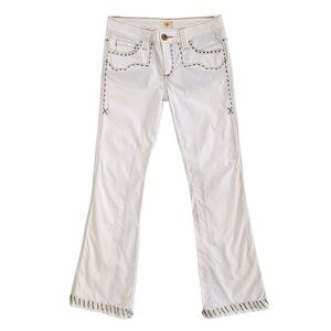 Antik Denim Vintage White Flare Jeans